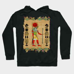 Egyptian Re-Horakhty  - Ra-Horakht  Ornament on papyrus Hoodie